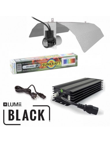 Digitale Zelfbouwset 600W Lumii Black Deb 600 Flex + Sunkraft + Lumii Reflector